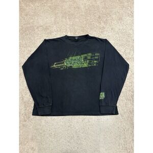 Vintage Linkin Park Punk Band Tour Long Sleeve Shirt Size Medium Y2K Faded Black
